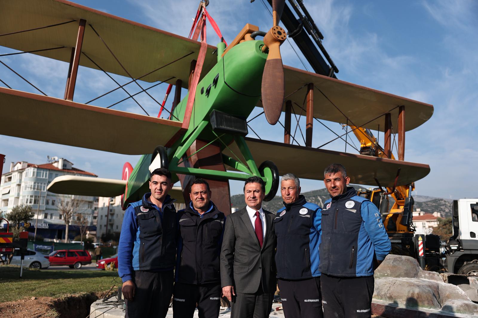 İsmet Tayyaresi Yeniden Muğla’nın Kalbine Yerleştirildi